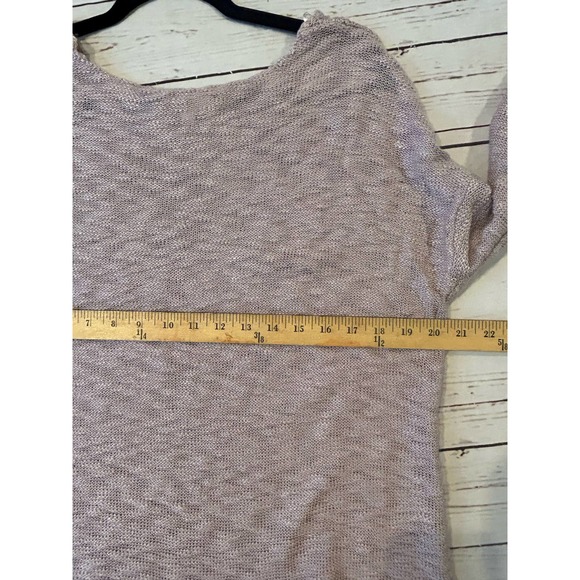 Cloud chaser V Neck Sweater Heathered Open Knit Cozy Layers - Picture 8 of 8